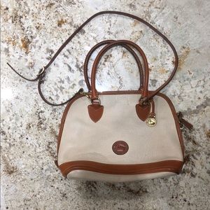 Dooney and Bourke Vintage Cream Leather Satchel